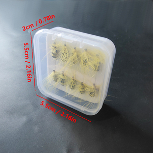 ตะขอดักยุง10ชิ้น/กล่อง12 #14 #16 # ไมโครเหยื่อล่อม้าปากม้าสีขาวชุดเหยื่อบิน - Product Image 3