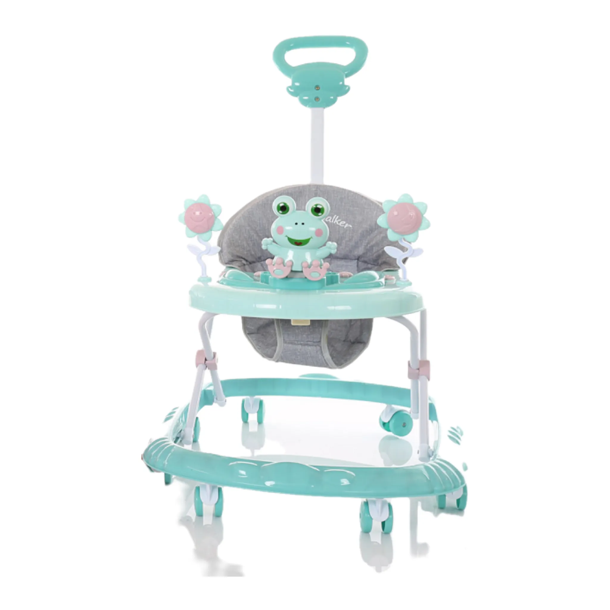 Toptan ucuz fiyat basit tip bebek yürüteci eko PP malzeme bebek yürüyüş sandalyeler güzel ic müzik kutusu