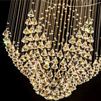 Lustre Plafonnier Art Décoratif Résidentiel Fabricant Hôtel de Luxe Hall d'Entrée Chambre Salon Lustre en Cristal LED