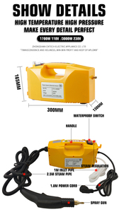 <span class=keywords><strong>Mini</strong></span> <span class=keywords><strong>nettoyeur</strong></span> <span class=keywords><strong>vapeur</strong></span> multifonctionnel portable: modes sec/humide réglables pour un nettoyage domestique sans effort - Product Image 2