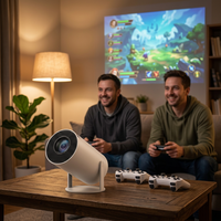 Projecteur de jeu portable JUNUO G1 H713 LED 720P compatible 4K avec 20000 jeux intégrés, 150 ANSI, 30-150 pouces, Android 11