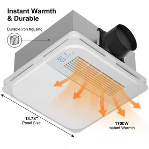 Plafonnier chauffant LED 1200LM pour <span class=keywords><strong>salle</strong></span> <span class=keywords><strong>de</strong></span> <span class=keywords><strong>bain</strong></span>, combinant <span class=keywords><strong>chauffage</strong></span>, ventilation et circulation d'air - Product Image 1