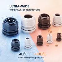 Passe-câble multi-tailles en nylon 66 PG, auto-extinguissant, ignifuge, large adaptabilité thermique, connecteur étanche