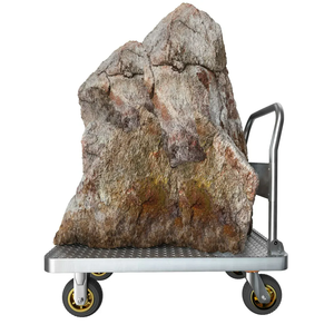 500kg kim loại bền phẳng tay Xe Tải xe im lặng có thể gập lại nền tảng xe đẩy để thực hiện - Product Image 2