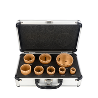 Kit de forets diamantés M14 à tige en acier brasé sous vide avec finition lisse, longueur 60 mm, pour perçage du marbre/du granit/des carreaux
