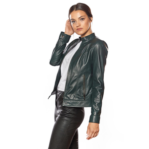 Veste en cuir pour femmes motardes européennes et américaines, manteau d'hiver tricoté respirant grande taille - Product Image 5