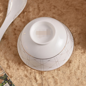 Nouveau Bol à Soupe et à Riz en Céramique Écologique Blanc East Horse, Boîte Cadeau Cubilose pour Familles, Matériau Porcelaine Fine de Chine - Product Image 4