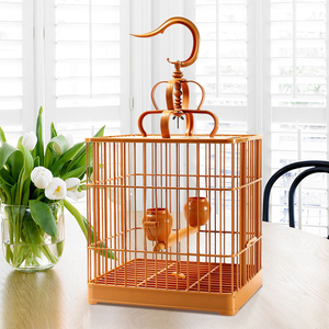 Kandang burung plastik menggantung pembawa rumah burung dengan kait untuk burung kecil parkit Finches Cockatiels - Product Image 5