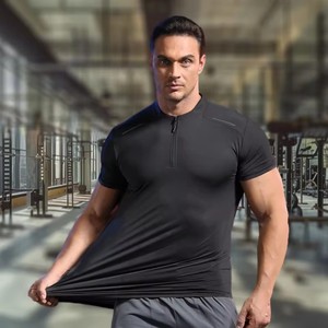 <b>Men's</b> Oversized High Collar Knitted Quick Dry Formal <b>Shirts</b> with Digital Printing-Breathable Anti-UV Eco-Friendly Workouts - Product Image 2