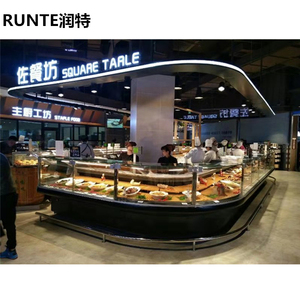 Vitrine Réfrigérée Commerciale pour Supermarché, en Verre, pour Sushi et Plats Préparés, Type Vitrine de Charcuterie - Product Image 4