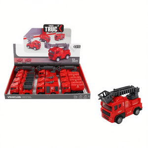 Véhicules de pompier avec embrayage, 12 pièces, camions de pompiers rouges pour enfants de 3 ans et plus - Product Image 2