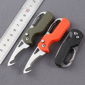 Bochen 3 en 1 bouton poussoir ouvert corde coupe-ceinture mousqueton porte-clés sauvetage d'urgence Camping alpinisme outils EDC <span class=keywords><strong>Kit</strong></span> - Product Image 2