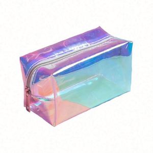 Wholesale Fashion Holographic Iridescent Pvc Cosmetic <b>Bag</b> Waterproof Laser Make up Pouch - Product Image 1