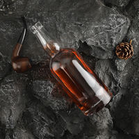 Bouteilles en verre cylindriques de petite capacité - Bouteilles de whisky de 750 ml, bouteilles de gin, bouteilles de vin vides, bouteilles de spiritueux étrangers
