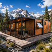 Maison conteneur moderne préfabriquée, compacte, extensible, respirante, avec 3 chambres, mobile, directement de l'usine