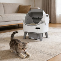 Litière intelligente pour chat en plastique, auto-nettoyante, avec contrôle par application, facile à nettoyer, contrôle des odeurs, pour plusieurs chats d'intérieur, vente chaude