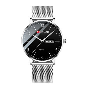 Montre à quartz minimaliste pour homme, bracelet en acier inoxydable, simple, élégante, étanche, montre-bracelet pour affaires - Product Image 6