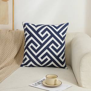 Bán Buôn Hiện Đại Đơn Giản Trở Lại Kiểm Tra Thêu Gối Bìa Đệm Trang Trí Ném Bông Lông Ren Đệm - Product Image 6