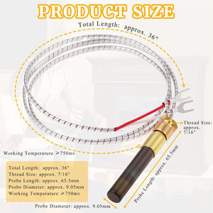Termopar 750 ℃   Sensor Termopilas de 750mv Resistente a la Temperatura para Chimenea de Gas - Product Image 2