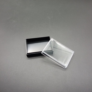 Hộp Nhựa Nhỏ PS Trong Suốt Màu Đen Hộp Trưng Bày Có Nắp Riêng - Product Image 2
