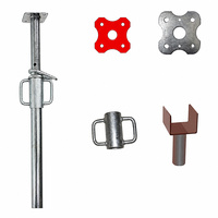 Poteau de support télescopique réglable en acier pour échafaudage, pour le soutènement et le coffrage en construction