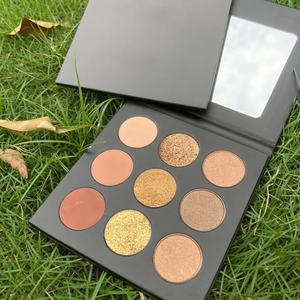 Cosmétiques en gros, palette de fards à paupières diamantés 9 couleurs, fard à paupières doré, fard à paupières scintillant, maquillage pour les yeux - Product Image 2