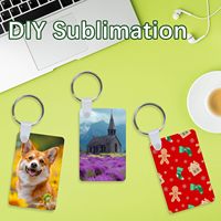 Lot de 150 porte-clés vierges en métal pour sublimation, double face, pour transfert thermique