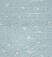 Papier peint auto-adhésif XPE 3d en mousse étoile, papier peint pelable et adhésif/revêtement mural pour la décoration de la maison 3d
