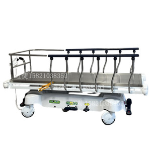 Chariot médical hydraulique d'urgence en acier inoxydable 304, capacité de charge de 900 lb, véhicule de transport hospitalier - Product Image 1