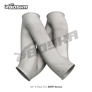 45 °   Tuyaux de dérivation Z/X avec impression 3D pour BMW X7/M5 G90/F90, tuyau d'échappement Boska SS316L 2.25''/2.5''/2.76''/3''/3.5'' Z-Pipe - Product Image 2