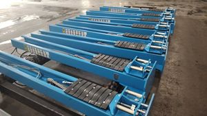 Elevador de coche de suelo transparente de dos postes de liberación Manual de dos lados con CE 4T Elevación de coche 2 columnas Smart Vertical Clear Floor Gantry Car - Product Image 5