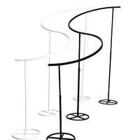 Arche de mariage spirale en métal blanc, support incurvé ondulé pour fleurs, cadre circulaire pour décoration de scène de cérémonie de mariage