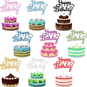 Großhandel benutzer definierte Papier feder für Party dekoration Papier kuchen Dekoration rosa blau angepasste Papier feder Kuchen deckel