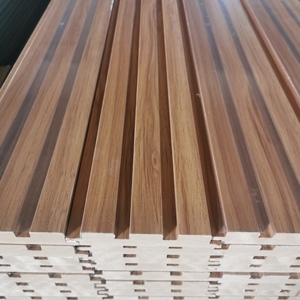 Modern Pine Wood <strong>MDF</strong> Fluted Wall <strong>Panel</strong> Solid Wood Interior <strong>Decorative</strong> <strong>Panel</strong> for Living Room Waterproof and Moisture-Proof - Product Image 4