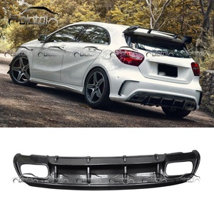 Auto Parts Rear Bumper Lip Carbon Fiber Fins Spoiler Wing <b>Splitters</b> Diffuser for Mercedes Benz W176 A45 - Product Image 3