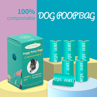 Sacs à déjections pour animaux de compagnie biodégradables en amidon de maïs, entièrement compostables, pour chiens