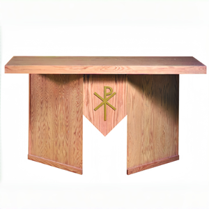 Altar de Iglesia Cristiana de Madera Sólida, Diseño Minimalista, Acabado Pulido, Decoración para Ceremonias, Áreas Sacramentales - Product Image 6