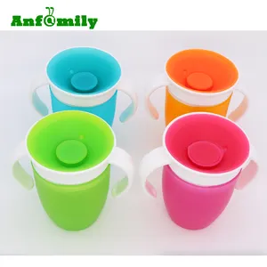 New Design Magic Leakproof Baby Silicone 360 Degree Can Be Rotated Cup