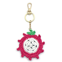 Stro gehaakte fruit sleutelhanger Raffia geweven ananas citroen hanger rugzak auto decor tropische charme reizen souvenir dames geschenken