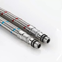 Tuyau tressé pour robinet de cuisine à prix d'usine, tuyau de raccordement flexible en acier inoxydable pour plomberie
