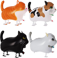 Offre Spéciale – Lot de 4 Ballons Mylar en Forme de Chat Dessin Animé pour Décorations de Fête d'Anniversaire, Jouet Interactif, Vente en Gros