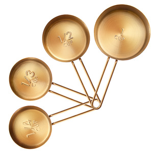 Thép không gỉ thiết lập đo ly đo thìa gia vị titan mạ vàng Baking Set quy mô đo ly - Product Image 2