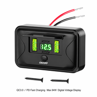Chargeur de voiture USB 4 ports WLT-PR27 84W QC3.0 PD à charge rapide pour bus et camping-car avec affichage de la tension