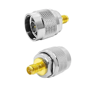 Adaptador de Material de latón de fábrica, enchufe macho tipo N a conector convertidor de adaptador coaxial RF hembra de polaridad inversa RP SMA - Product Image 1