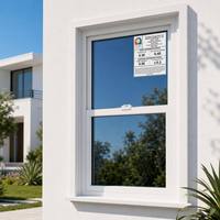 Fenêtres à double vitrage en PVC certifiées NFRC de haute qualité CHANGYI, fenêtres à double battant, cadre de fenêtres en PVC à double vitrage à vendre