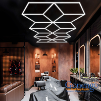 Chine Vente en gros Lumière géométrique polygonale Atelier de voiture Grand plafonnier Panneau LED Garage automatique