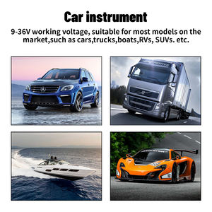 مقياس رقمي عالمي بشاشة LCD بجهد 9-36 فولت 3 في 1 لقياس ضغط زيت السيارة ودرجة حرارة الماء والجهد الكهربائي مع مستشعر ضغط الزيت ودرجة حرارة الماء 1/8 NPT - Product Image 4