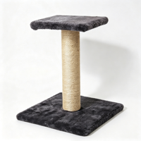 Arbre à chat moderne de luxe en bois avec griffoir et peluche, mobilier d'intérieur pour animaux de compagnie