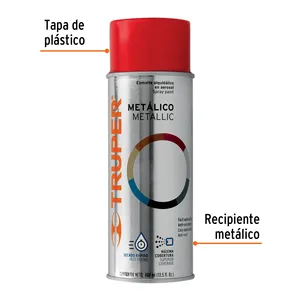Truper 400 ml vernice Spray rossa metallizzata 6 unità rivestimento in scatola e vernice - Product Image 2