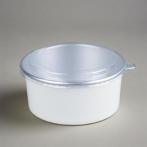 Cuenco de papel de aluminio desechable de grado alimenticio con fondo redondo de papel dorado para ensalada con tapa para llevar, cuenco de papel de aluminio impermeable a prueba de aceite - Product Image 1